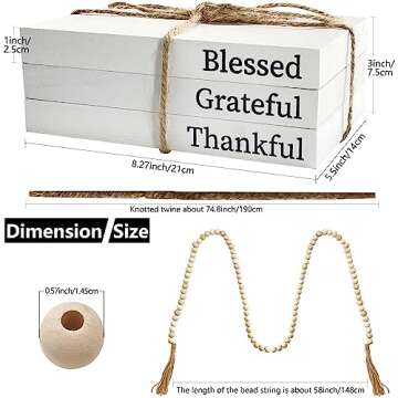 Decorative Books for Home Decor,Faux Books for Decoration,Rustic Farmhouse Decor,Farmhouse Shelf Dec...