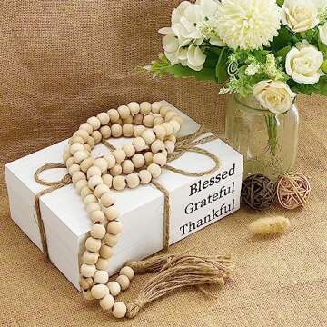 Decorative Books for Home Decor,Faux Books for Decoration,Rustic Farmhouse Decor,Farmhouse Shelf Decor,Decor Books for Coffee Table,Fake Books,with Wooden Bead String Tassel 58 in