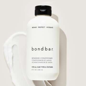 Bondbar Conditioner for Damaged Hair, Repairs, Protects, Strengthens & Hydrates All Hair Types & Textures, Vegan, Cruelty-Free, 8 Fl. Oz.