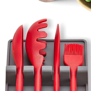 Silicone Utensil Rest for Kitchen Heat-Resistant & Easy Clean