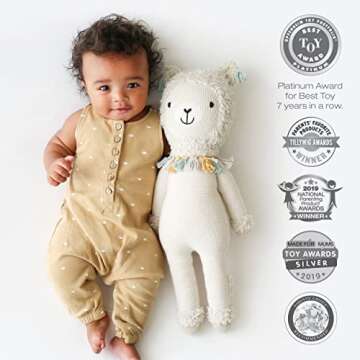 Cuddle + Kind Lucas The Llama Little 13" Hand-Knit Doll – 1 Doll = 10 Meals, Fair Trade, Heirloom ...
