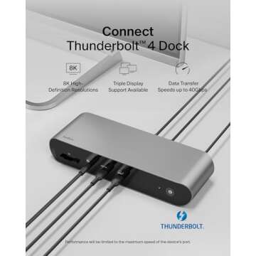 Belkin Thunderbolt 4 Docking Station with 90W Power Delivery for MacBook & Windows - 8K/Dual 4K Disp...