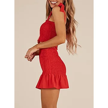 Chic Bohemian Bow Tie Two Piece Outfit for Women