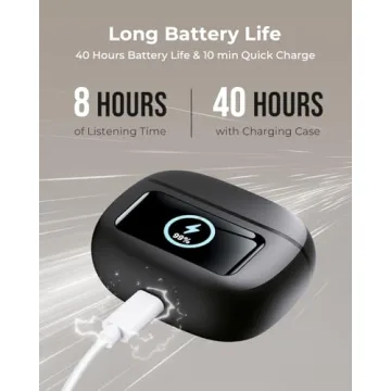 Wireless Earbuds with Smart Touchscreen and 40H Playtime