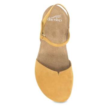 Dansko Rowan Sandal for Women - All-Day Comfort & Stylish Design - Mustard 8.5-9 M US
