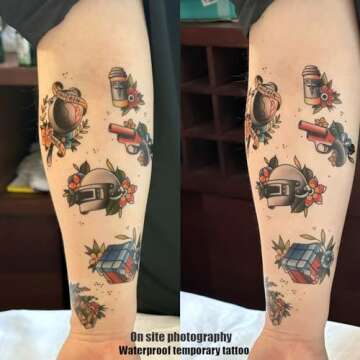 51 tattoo sets,American retro tattoos, retro and innovative designs, beautiful small tattoos, temporary tattoos for adults and kids