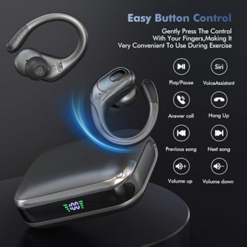 sajawass Wireless Earbuds Bluetooth 5.4 with 75hr Playtime