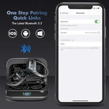 sajawass Wireless Earbuds Bluetooth 5.4 with 75hr Playtime