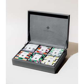 Art Of Tea | 6 Section Leatherette with Assorted Tea bags | Tea Assortment Gift Box