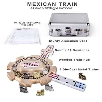 RNK Gaming Double 12 Dominoes Set with Aluminum Case