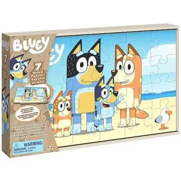 Spin Master Bluey Puzzles 7-Pack for Preschoolers - Fun & Learning