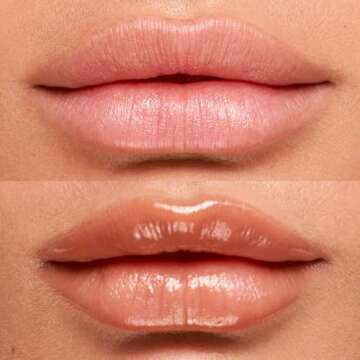 Kosas Wet Lip Oil Gloss - Hydrating Lip Plumping Treatment with Hyaluronic Acid & Peptides (Bare)