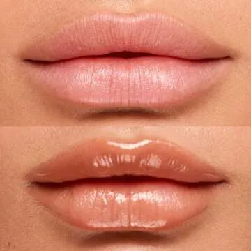 Kosas Wet Lip Oil Gloss - Hydrating Lip Plumping Treatment with Hyaluronic Acid & Peptides (Bare)