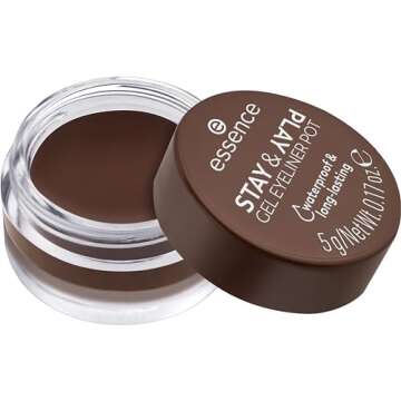 essence Stay & Play Gel Eyeliner Pot - Waterproof, Long Lasting & Pigmented, Vegan & Cruelty Free