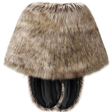 Caracilia Elegant Bridal Wedding Faux Fur Shawl Stole Wrap Shrug