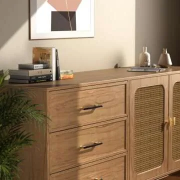 goldenwarm 5 Inch Black and Gold Cabinet Handles