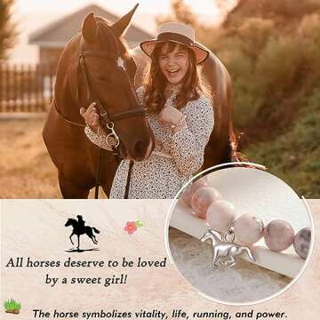 FYUKISS Horse Gifts for Girls, Horse Stuff, Horse Jewelry Bracelet Ages 8-12 10-12