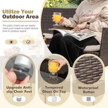 Stylish Homall 4-Piece Patio Furniture Set for Every Outdoor Occasion