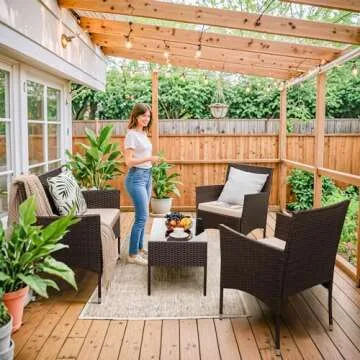 Stylish Homall 4-Piece Patio Furniture Set for Every Outdoor Occasion