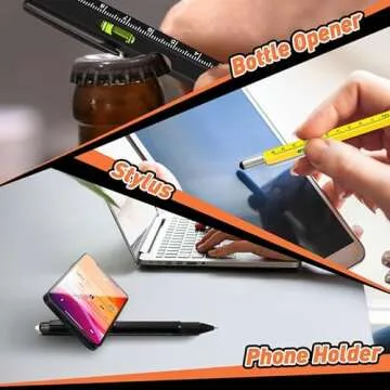 KEZKALS Gifts for Men, 9 in 1 Multitool Pen Set, Fathers Day Dad Gifts from Daughter, Wife, Son, Mens Gift for Him Dad Husband, Birthday Gift for Men Who Have Everything, Cool Gadgets for Mens