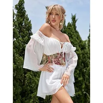 Vintage Floral Bustier Corset for Gothic or Steampunk Events