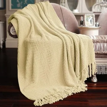 Home Soft Things Cozy Knitted Throw Blanket 50'' x 60''