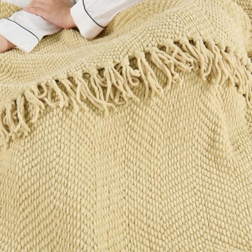 Home Soft Things Cozy Knitted Throw Blanket 50'' x 60''