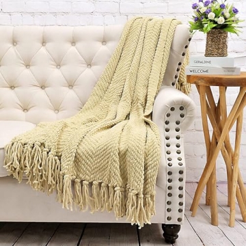 Home Soft Things Cozy Knitted Throw Blanket 50'' x 60''