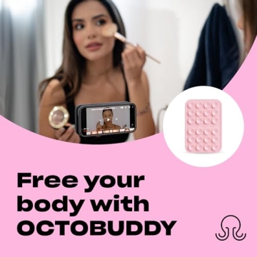 OCTOBUDDY Silicone Suction Phone Mount for Hands-Free Use