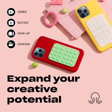 OCTOBUDDY Silicone Suction Phone Mount for Hands-Free Use