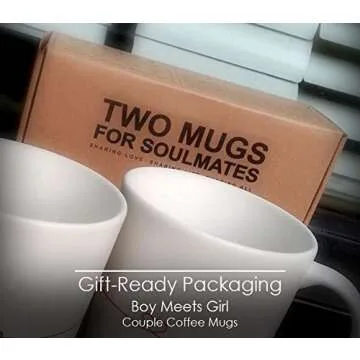 BoldLoft Couples Mugs Set - Perfect Gifts for Love