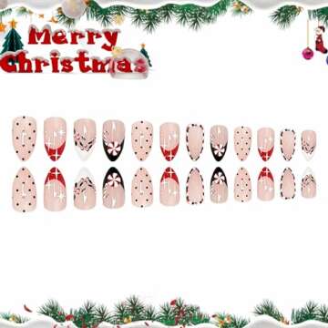 Beautiful BABALAL French Tip Press on Nails for Holidays