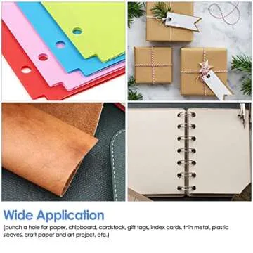 MROCO Single Hole Punch, 1/4" Hole Puncher, 20 Sheet Punch Capacity, Handheld with Non-Skid Base for Paper Chipboard Craft Paper and Art Project, Blue