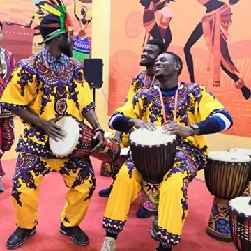 Aklot Djembe Drum - Hand-Carved Mahogany & Goatskin