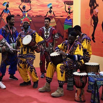 Aklot Djembe Drum - Hand-Carved Mahogany & Goatskin