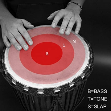 Aklot Djembe Drum - Hand-Carved Mahogany & Goatskin