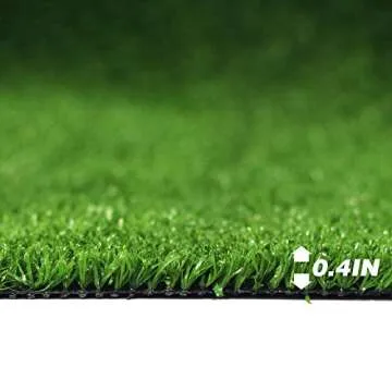 Petgrow Artificial Grass Turf Lawn 6FTX10FT,Economy Indoor Outdoor Synthetic Grass Mat 0.4inch Pile ...