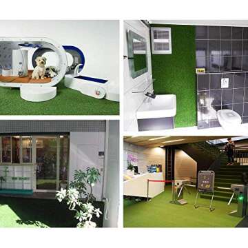 Petgrow Artificial Grass Turf Lawn 6FTX10FT,Economy Indoor Outdoor Synthetic Grass Mat 0.4inch Pile Height, Backyard Patio Garden Balcony Rug, Rubber Backing/Drainage Holes,Customized Sizes