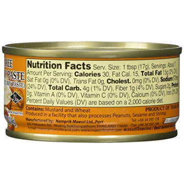 Maesri Yellow Curry Paste Authentic Thai Flavor 4 Oz