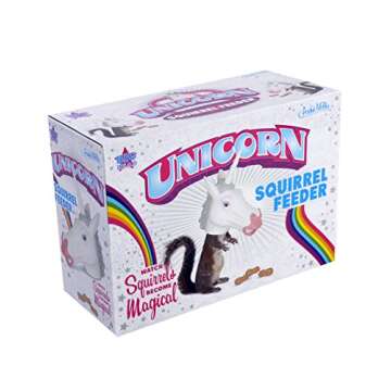 Mcphee Archie Squirrel Feeder Unicorn Head for Backyard Fun