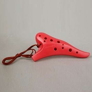 Focalink Osawa 12 Holes Soprano C ABS Resin (Sturdy & Durable) Ocarina - Easy to Learn, Good for Beginner (camellia color)