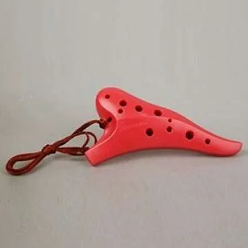 Focalink Osawa 12 Holes Soprano C ABS Resin (Sturdy & Durable) Ocarina - Easy to Learn, Good for Beginner (camellia color)