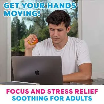 Power Your Fun Arggh Mini Stress Balls for Adults and Kids - 3pk Squishy Stress Balls with Light, Medium, Heavy Resistances, Fidget Toy Sensory Stress Relief Squeeze Toys (Yellow, Pink, Blue)