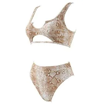 Stylish SUUKSESS Cutout High Waisted Bikini for Women