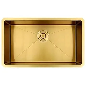 Lonsince Gold Stainless Steel Undermount Kitchen Sink