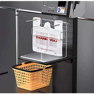 TashiBox Plastic bags with handles，thank you bags，Measures 11.5" X 6.25" X 21", 15mic, 0.6 Mil (400 Count),Reusable and Disposable Grocery Bags