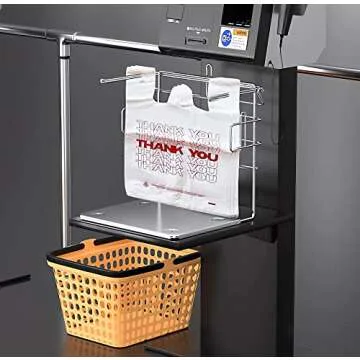 TashiBox Plastic bags with handles，thank you bags，Measures 11.5" X 6.25" X 21", 15mic, 0.6 Mil (400 Count),Reusable and Disposable Grocery Bags