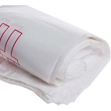 TashiBox Plastic bags with handles，thank you bags，Measures 11.5" X 6.25" X 21", 15mic, 0.6 Mil (400 Count),Reusable and Disposable Grocery Bags