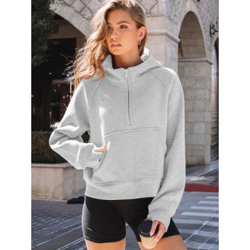 Stylish AUTOMET Women’s Half Zip Hoodie for Winter