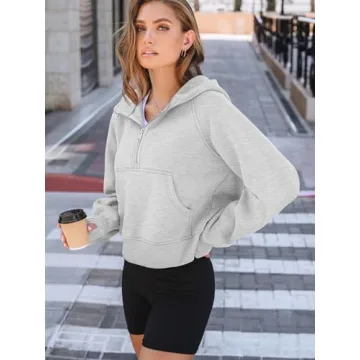 Stylish AUTOMET Women’s Half Zip Hoodie for Winter